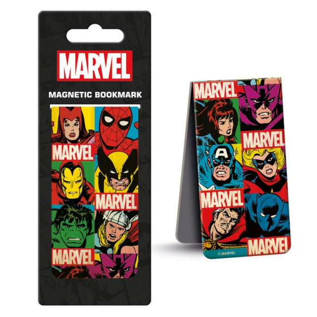 Marvel Comics (Retro Grid) Magnetic Bookmark-5050293652313