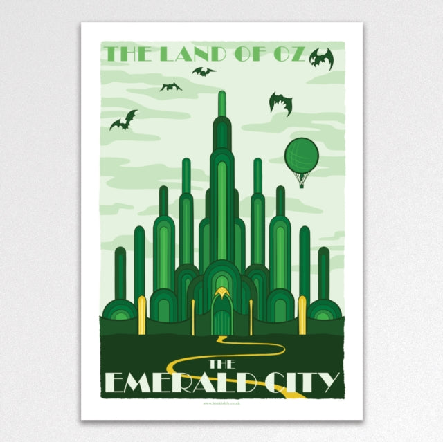 Emerald City Vintage Travel Poster A3 Art Print-5060434074485