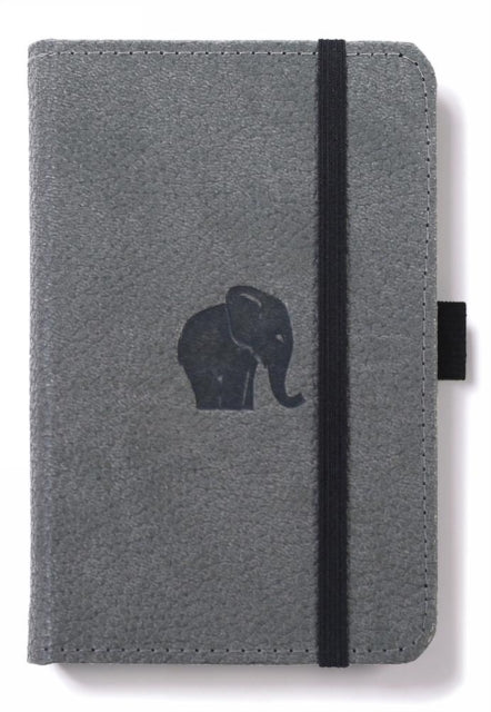 Dingbats A6 Pocket Wildlife Grey Elephant Notebook - Lined-5285003137082