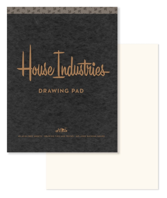 House Industries Drawing Pad : 40 Acid-Free Sheets, Drawing Tips, Extra-Thick Backing Board-9780451499554