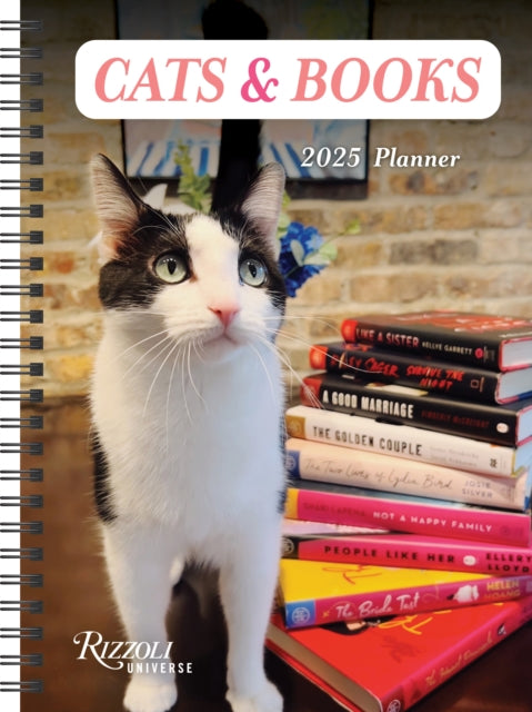 Cats & Books 12-Month 2025 Planner Calendar-9780789344595