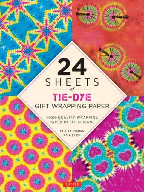 Tie-Dye Gift Wrapping Paper - 24 sheets : 18 x 24 (45 x 61 cm) Wrapping Paper-9780804853217