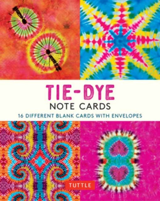 Tie-Dye, 16 Note Cards : 16 Different Blank Cards with 17 Patterned Envelopes in a Keepsake Box!-9780804853590