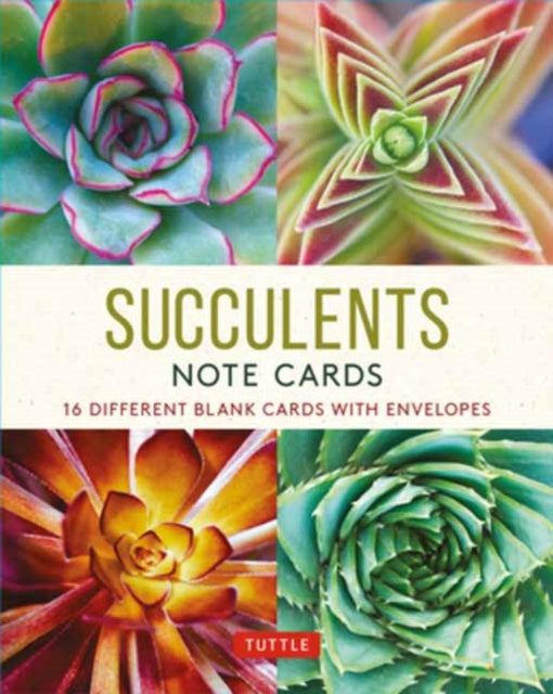 Succulents, 16 Note Cards : 16 Different Blank Cards with Envelopes in a Keepsake Box!-9780804853743