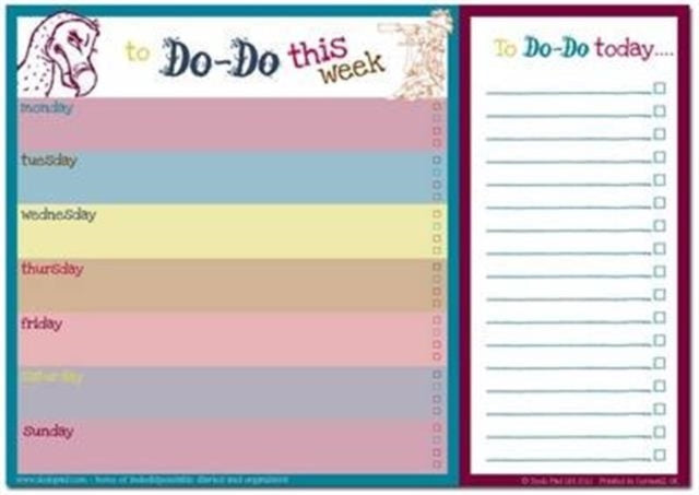 Dodo Daily to Do List Notepad (A4) Classic : 52 Sheets for Daily /Weekly to Do Lists and Notes, Perforated Between the Lists Sections So That Completed Daily Tasks Can be Torn off and Refreshed (TDLC)-9780857701220