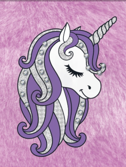 Bejeweled Unicorn Fur Trifold Organiser-9781338688702