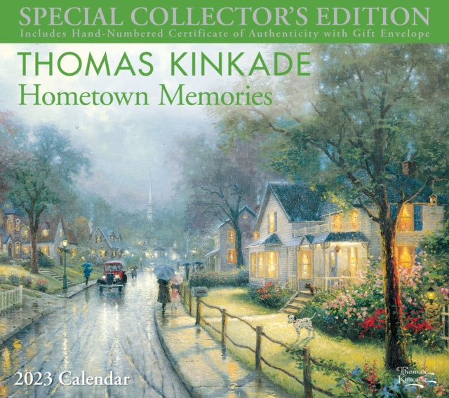Thomas Kinkade Special Collector's Edition 2023 Deluxe Wall Calendar with Print : Hometown Memories-9781524872533