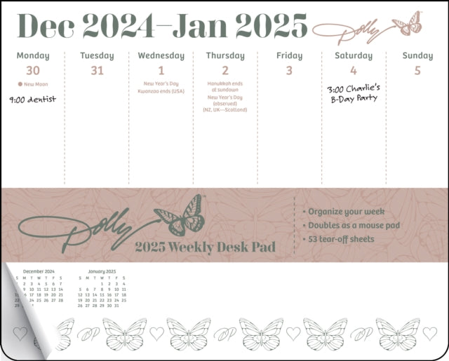 Dolly Parton 2025 Weekly Desk Pad Calendar-9781524890070