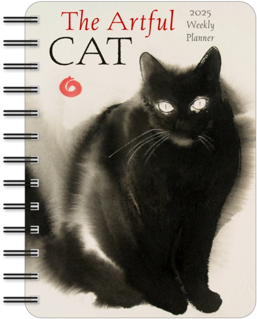 The Artful Cat 2025 Weekly Planner Calendar : Brush and Ink Watercolor Paintings by Endre Penovac-9781524890810