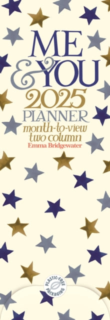 Emma Bridgewater, Me & You Blue Star Planner Slim Calendar 2025-9781529841428