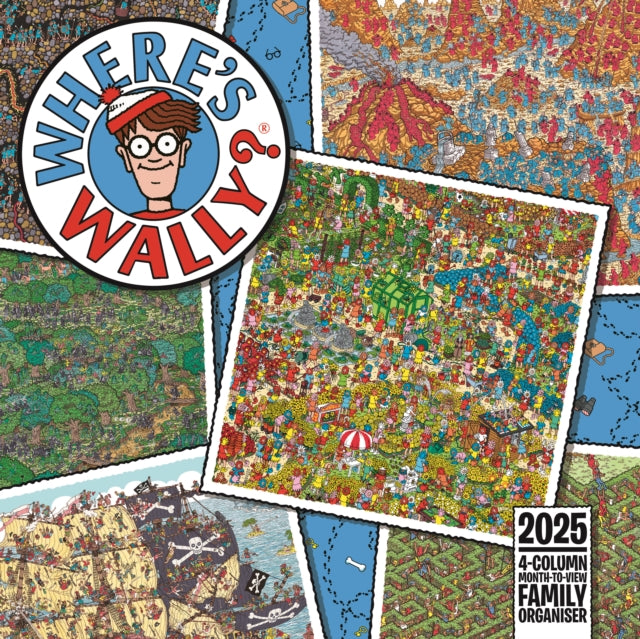 Wheres Wally Household Planner Wall Calendar 2025-9781529845891