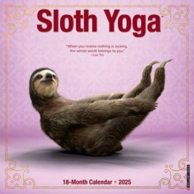 Sloth Yoga 2025 12 X 12 Wall Calendar-9781549244940