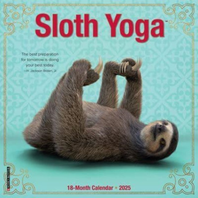 Sloth Yoga 2025 7 X 7 Mini Wall Calendar-9781549245954