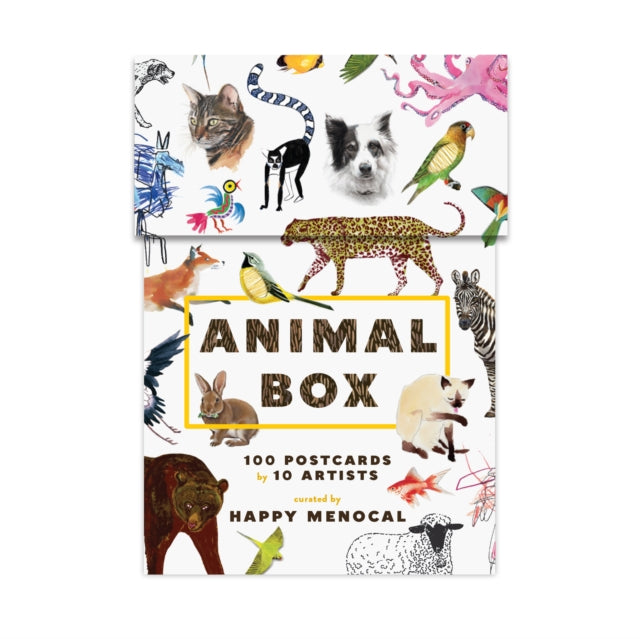 Animal Box Postcards : 100 Postcards by 10 Artists-9781616893484