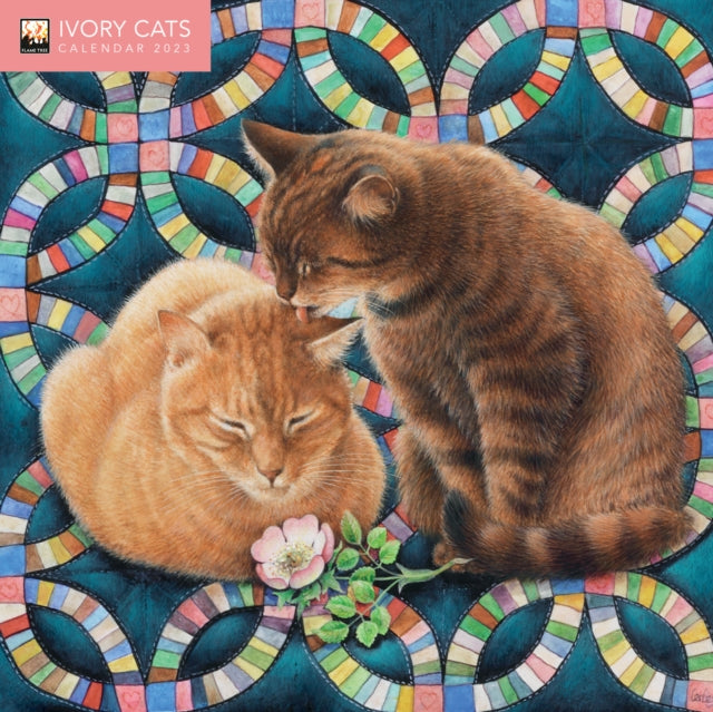 Ivory Cats by Lesley Anne Ivory Mini Wall Calendar 2023 (Art Calendar)-9781804171202