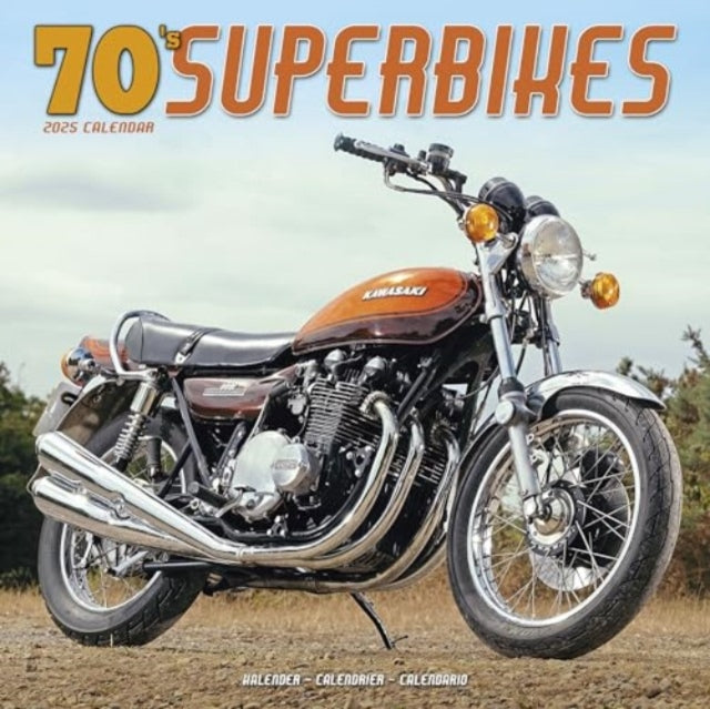 70's Superbikes Calendar 2025 Square Motorbike Wall Calendar - 16 Month-9781804604564
