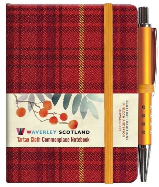 Waverley S.T. (S): Rowanberry Mini with Pen Pocket Genuine Tartan Cloth Commonplace Notebook-9781849344685