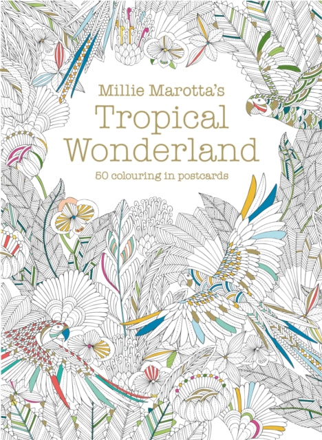 Millie Marotta's Tropical Wonderland Postcard Box : 50 beautiful cards for colouring in-9781849943468