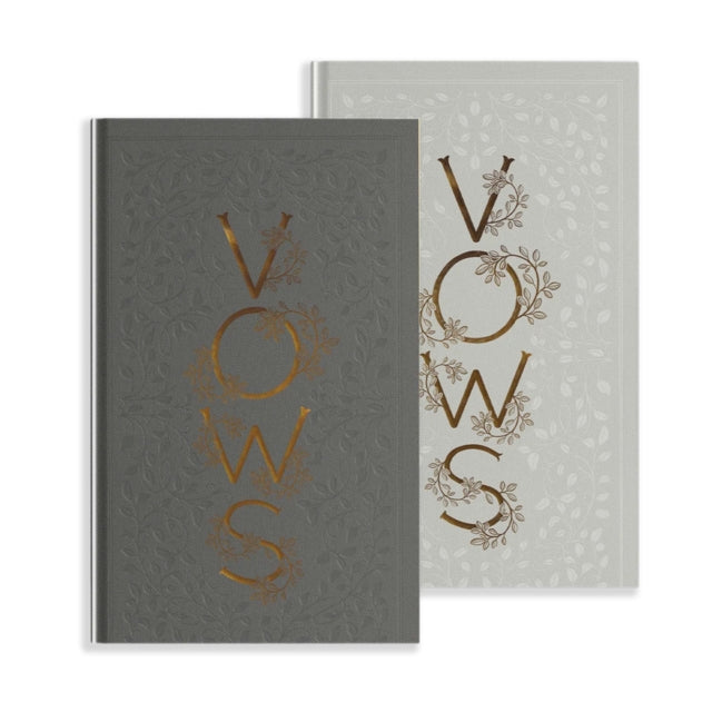 Our Wedding Vows : A Set of Heirloom-Quality Vow Books with Foil Accents and Hand Drawn Illustrations-9781958803240