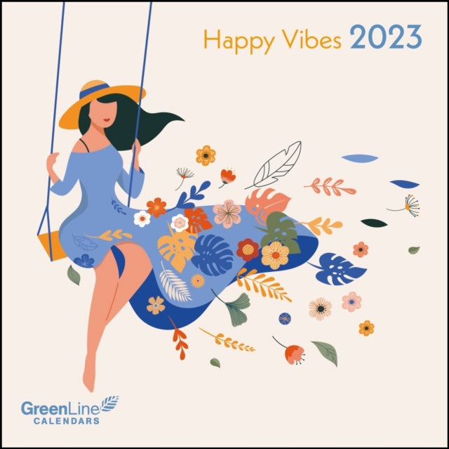 HAPPY VIBES GREENLINE GRID CALENDAR 2023-4002725981387