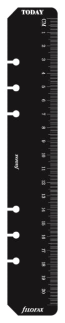 Filofax A5 Ruler page marker black refill-5015142020255