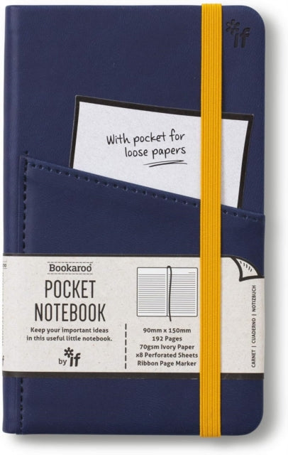 Bookaroo Pocket Notebook (A6) Journal - Navy-5035393430061