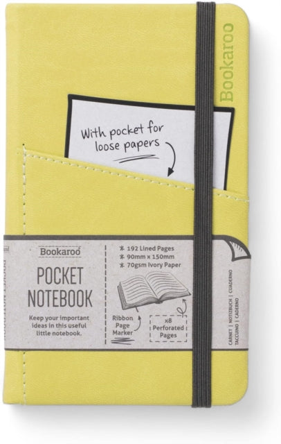 Bookaroo Pocket Notebook (A6) Journal - Lime-5035393430368