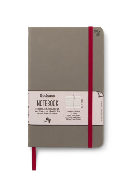 Bookaroo Notebook  - Grey-5035393432096