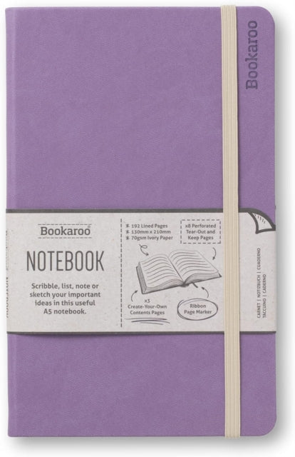 Bookaroo Notebook (A5) Journal - Aubergine-5035393432317