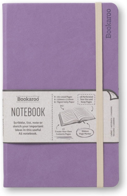 Bookaroo Notebook (A5) Journal - Aubergine-5035393432317