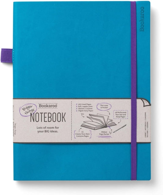 Bookaroo Bigger Things Notebook Journal - Turquoise-5035393536411