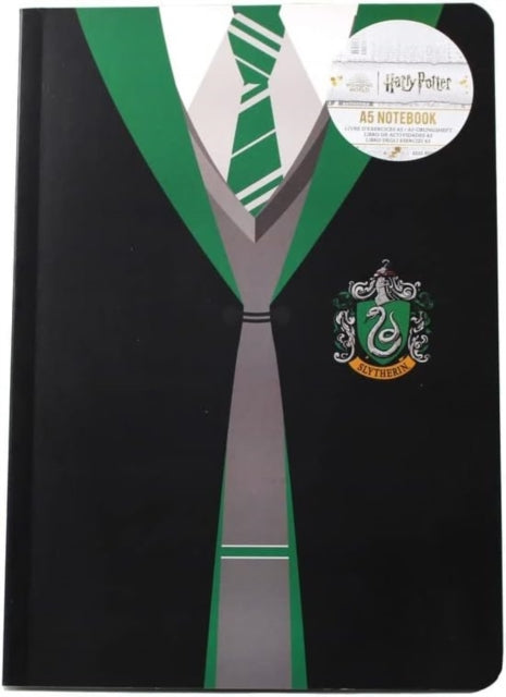 Harry Potter - Uniform Slytherin A5 Notebook-5055453495212