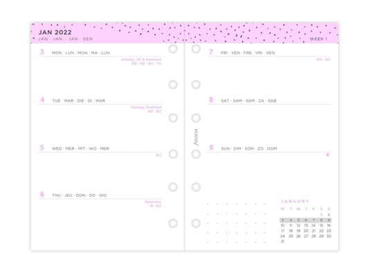 FILOFAX PERSONAL CONFETTI WEEK ON TWO PA-5059145463145