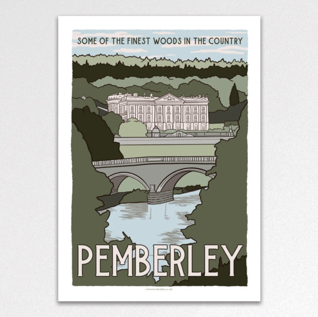 Pemberley Vintage Travel Poster A3 Art Print-5060434074508
