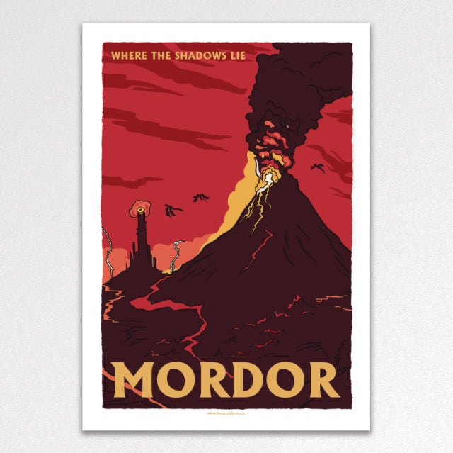 Mordor Vintage Travel Poster A3 Art Print-5060434074539