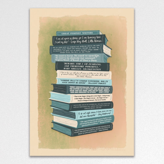 Feminist Writers A3 Art Print-5060434074546