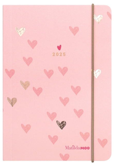 Matilda Moo Pink Page-a-Day A6 Flex Diary 2025-5060696419284