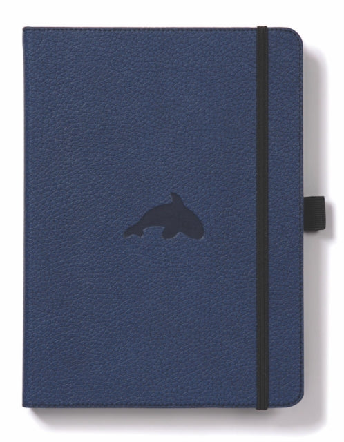 Dingbats A5+ Wildlife Blue Whale Notebook - Plain-5285003130069