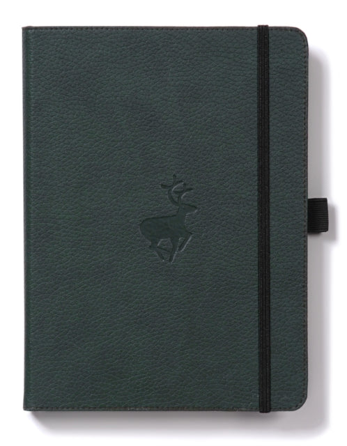 Dingbats A5+ Wildlife Green Deer Notebook - Graph-5285003136245