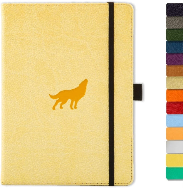 Dingbats A5 Wildlife Wolf - Cream Plain Notebook-5285003137716