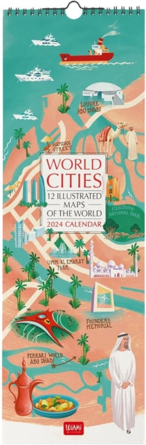 WALL CALENDARS - 2024 WALL CALENDAR - WORLD CITIES - 16X49 - CITIES-8051128759808