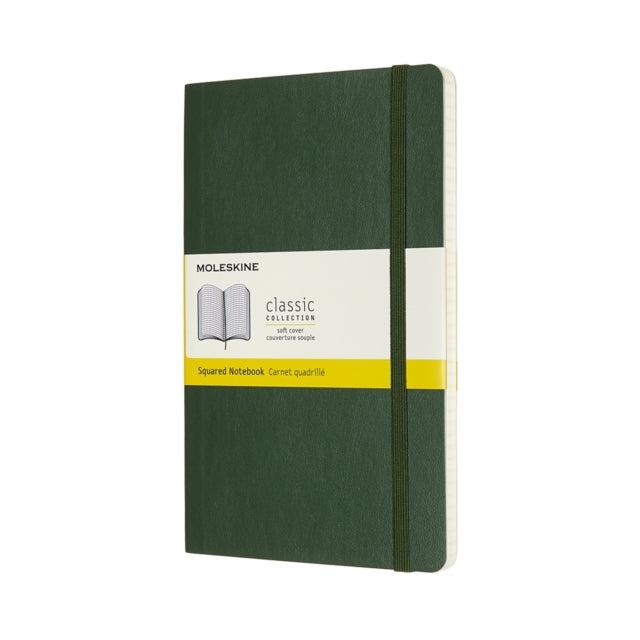 Moleskine Large Squared Softcover Notebook : Myrtle Green-8053853600035