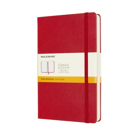 Moleskine Expanded Large Ruled Hardcover Notebook : Scarlet Red-8053853606198