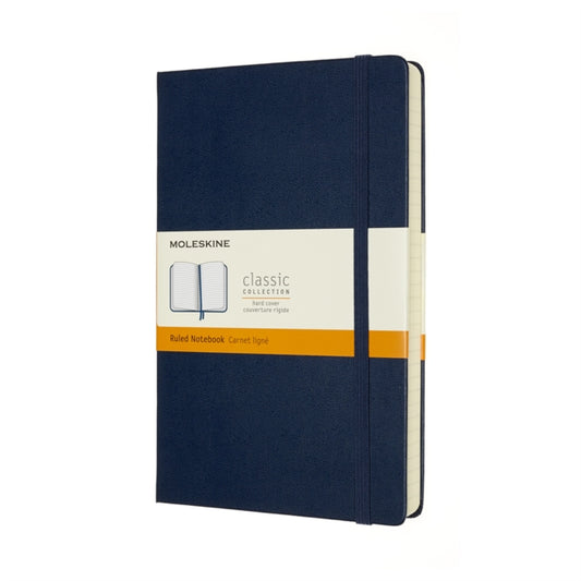Moleskine Expanded Large Ruled Hardcover Notebook : Sapphire Blue-8053853606235
