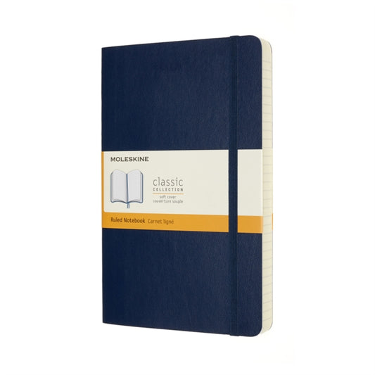 Moleskine Expanded Large Ruled Softcover Notebook: Sapphire Blue-8053853606259