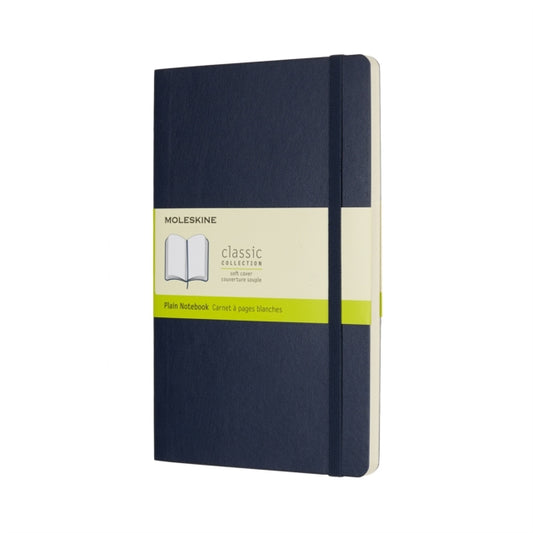 Moleskine Sapphire Blue Large Plain Notebook Soft-8055002854757