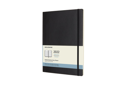 Moleskine 2022 12-Month Monthly Extra Large Softcover Notebook : Black-8056420855937