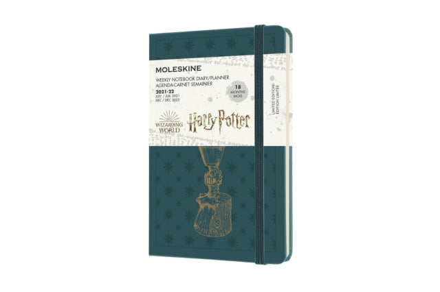 Moleskine Ltd. Ed. Harry Potter 2022 18-Month Weekly Pocket Hardcover Notebook : Tide Green-8056420857191
