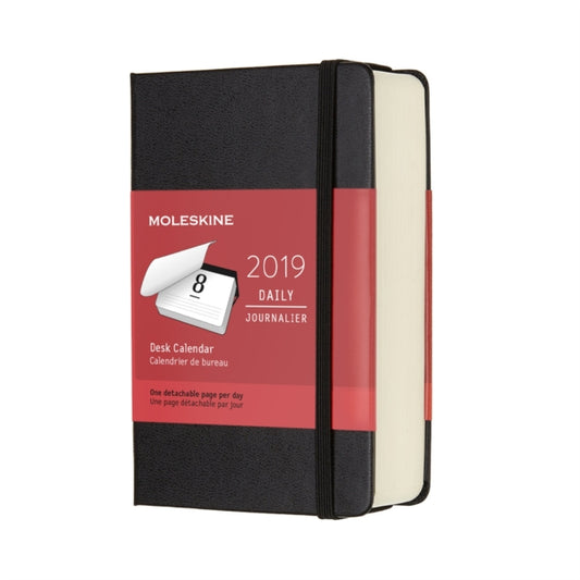 2019 Moleskine Black Pocket Daily 12-month Desk Calendar Hard-8058341715819