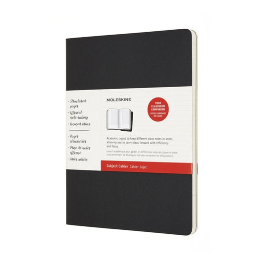 Moleskine Cahier Journals Subject XL Black Kraft Brown-8058647620282